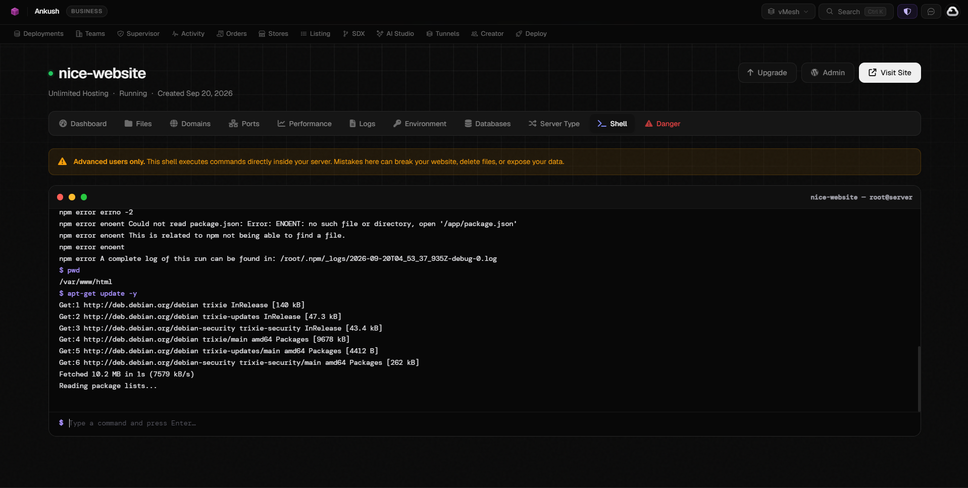 Debug Shell