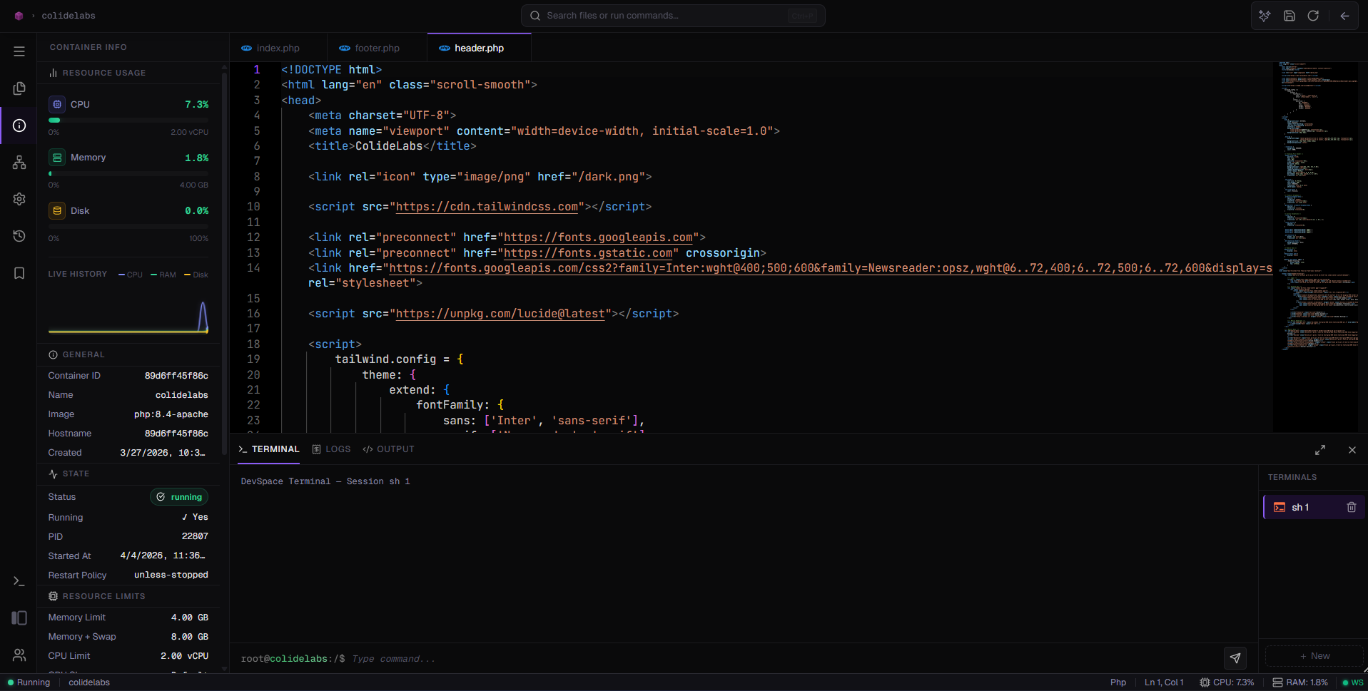 DevSpace — Shulker Infrastructure Cloud